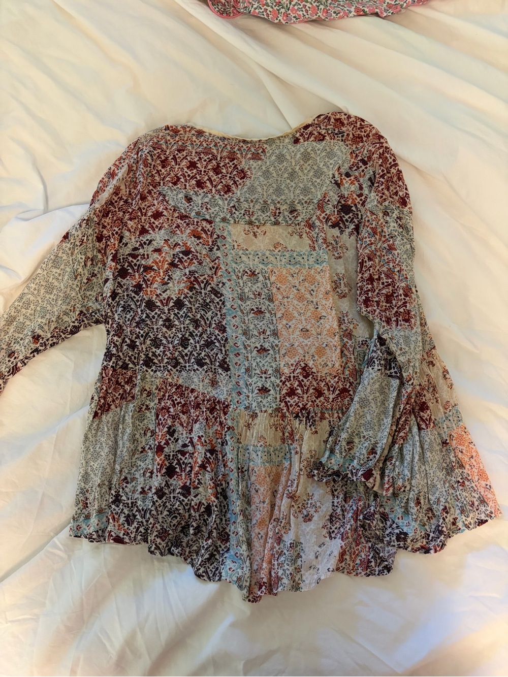 Boho Patchwork Peasant Top from Anthropologie - Picture 6 of 6